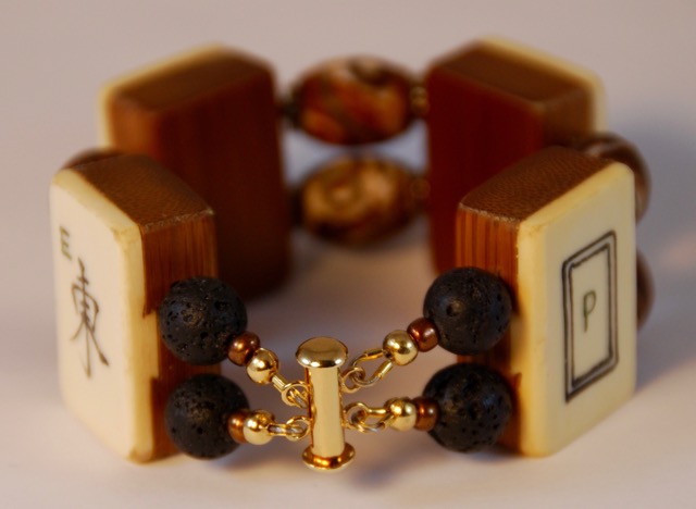 Aged Brown Agate Stone Beads (barrel shaped)